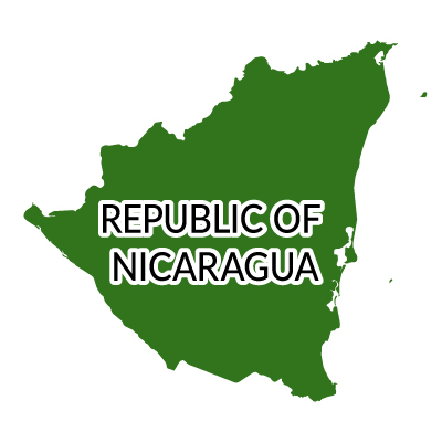 ニカラグア共和国無料フリーイラスト｜英語(緑)
